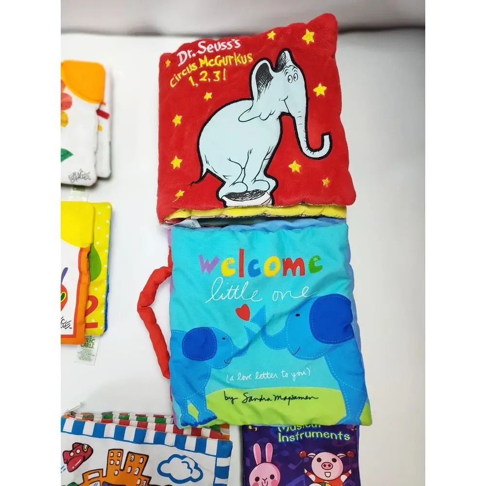 Baby Cloth Book Bundle Dr Seuss Eric Carle Peter Rabbit Soft Sensory Lot